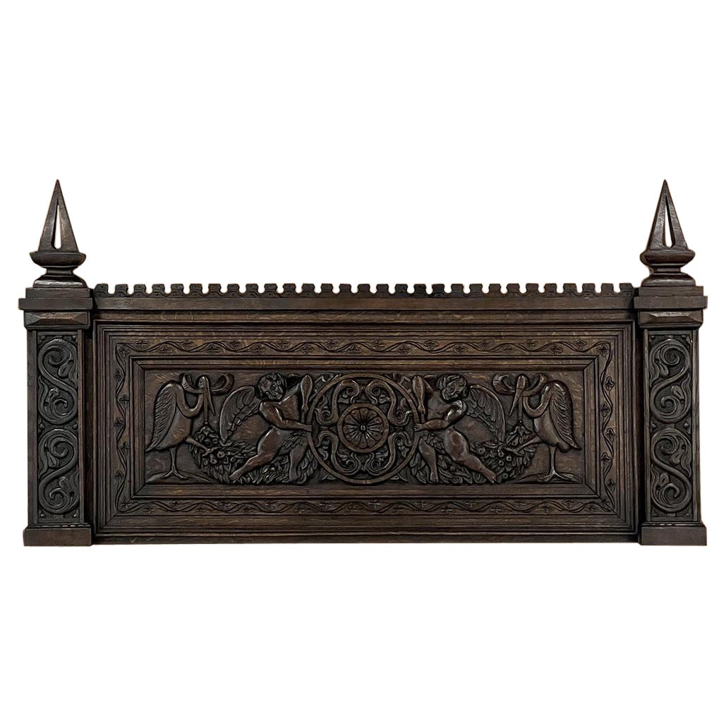 19th Century French Hand Carved Wall Panel