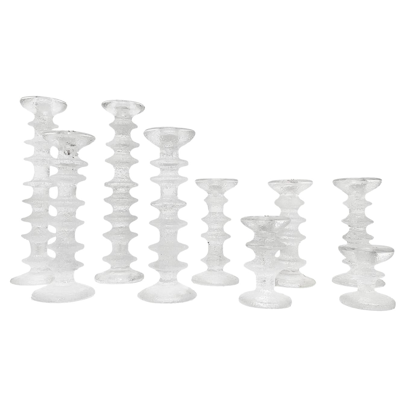 20th Century Finnish Festivo Set of Nine Vintage Candlesticks by Timo Sarpaneva