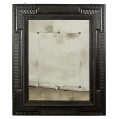 Large 18th Century Italian Ebonised Ripple Framed Mirror