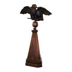 Antique 18th Century French Oak Black Forest Lectern with Eagle