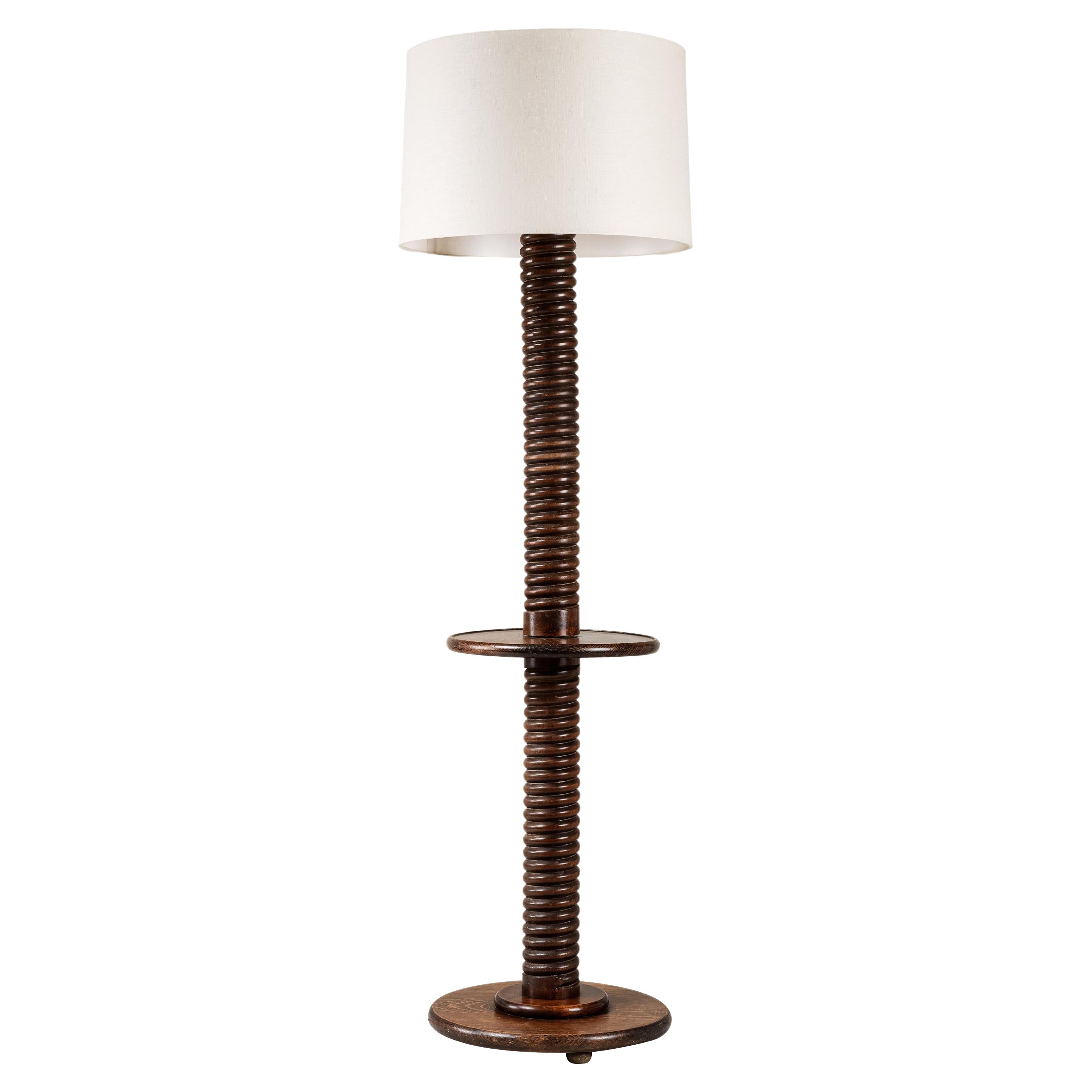 Antique Turned and Twist Wood Floor Lamp For Sale at 1stDibs antique
