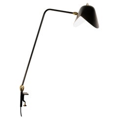 Serge Mouille Agrafee Desk Lamp, Double Swivel in Black