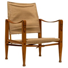 Vintage Kaare Klint 'Safari' Lounge Chair for Red Rasmussen, Denmark, 1960s