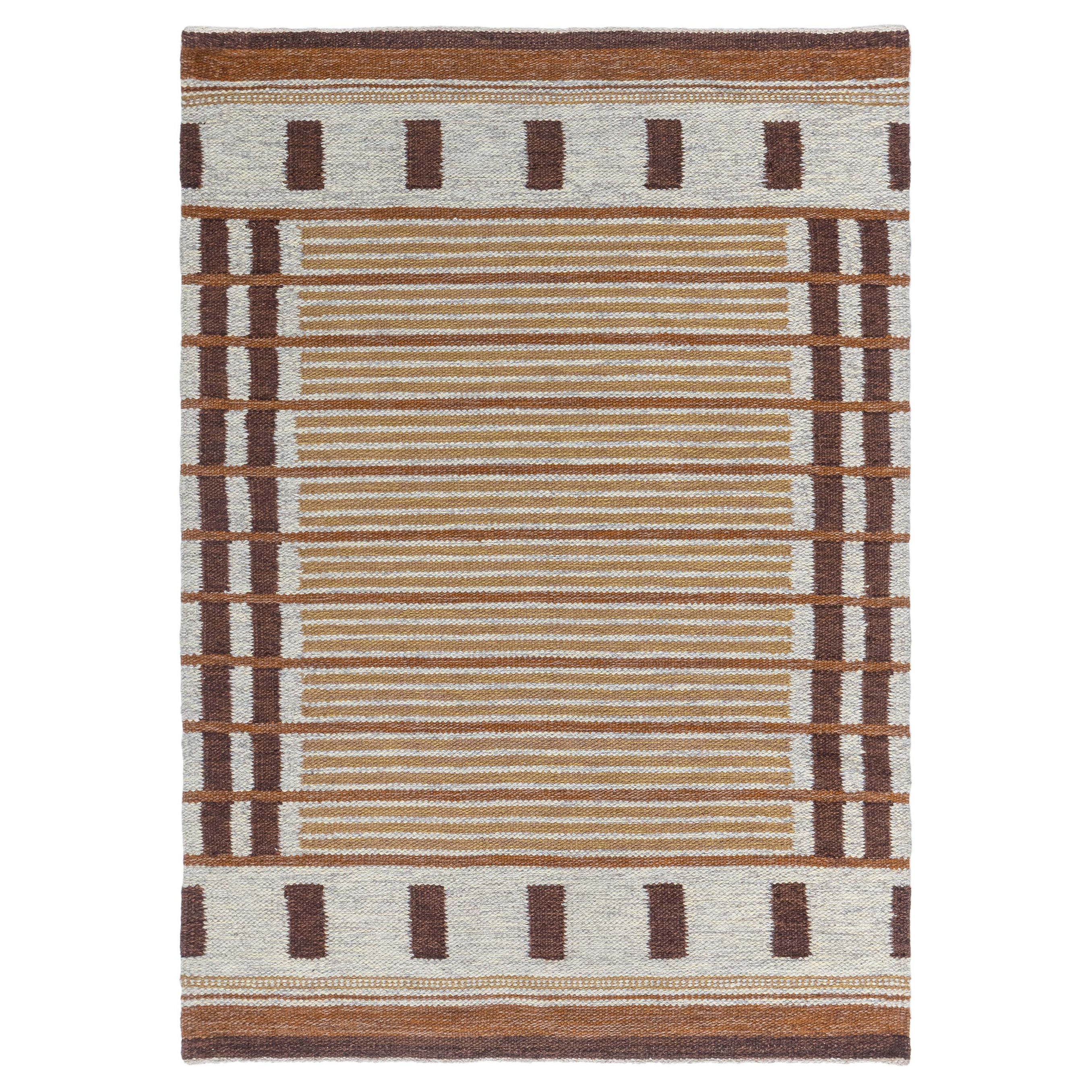 Swedish Flat Woven Rug For Sale at 1stDibs