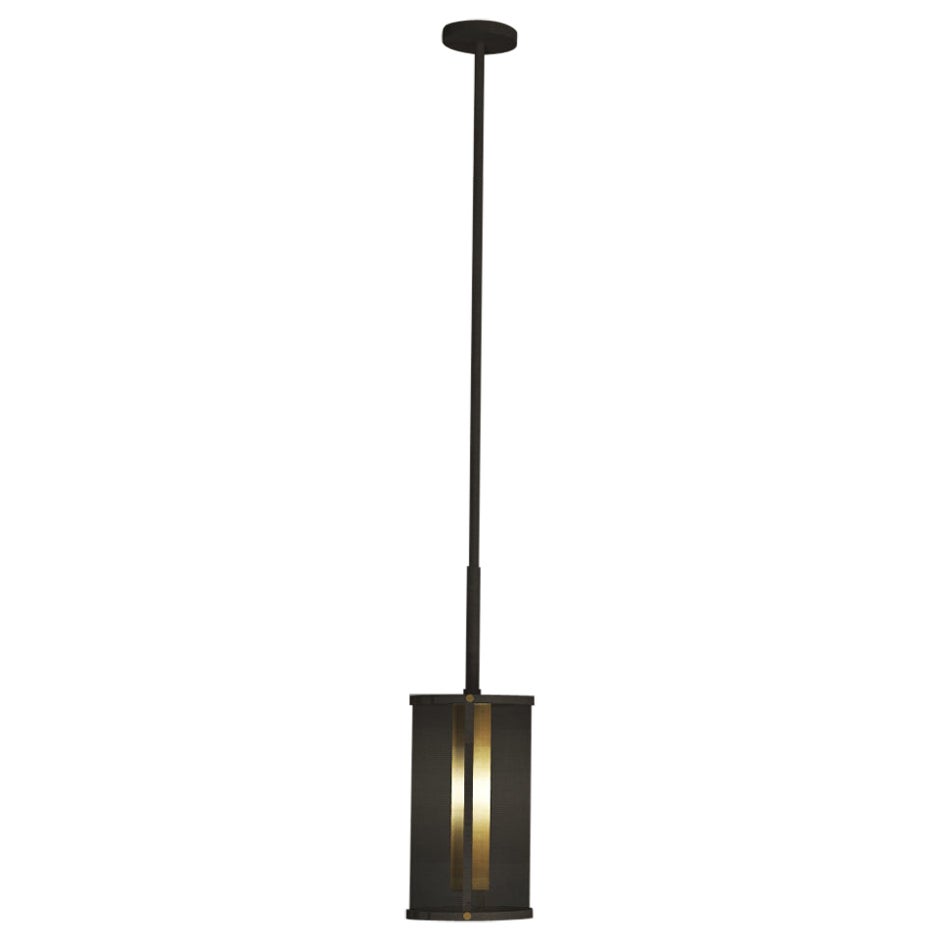 Imagin Industrial Pendant 2 in Antique Bronze and Antique Brass For Sale