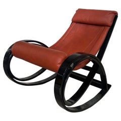 Chaise à bascule Sgarsul de Gae Aulenti, moderne du milieu du siècle dernier, années 1960