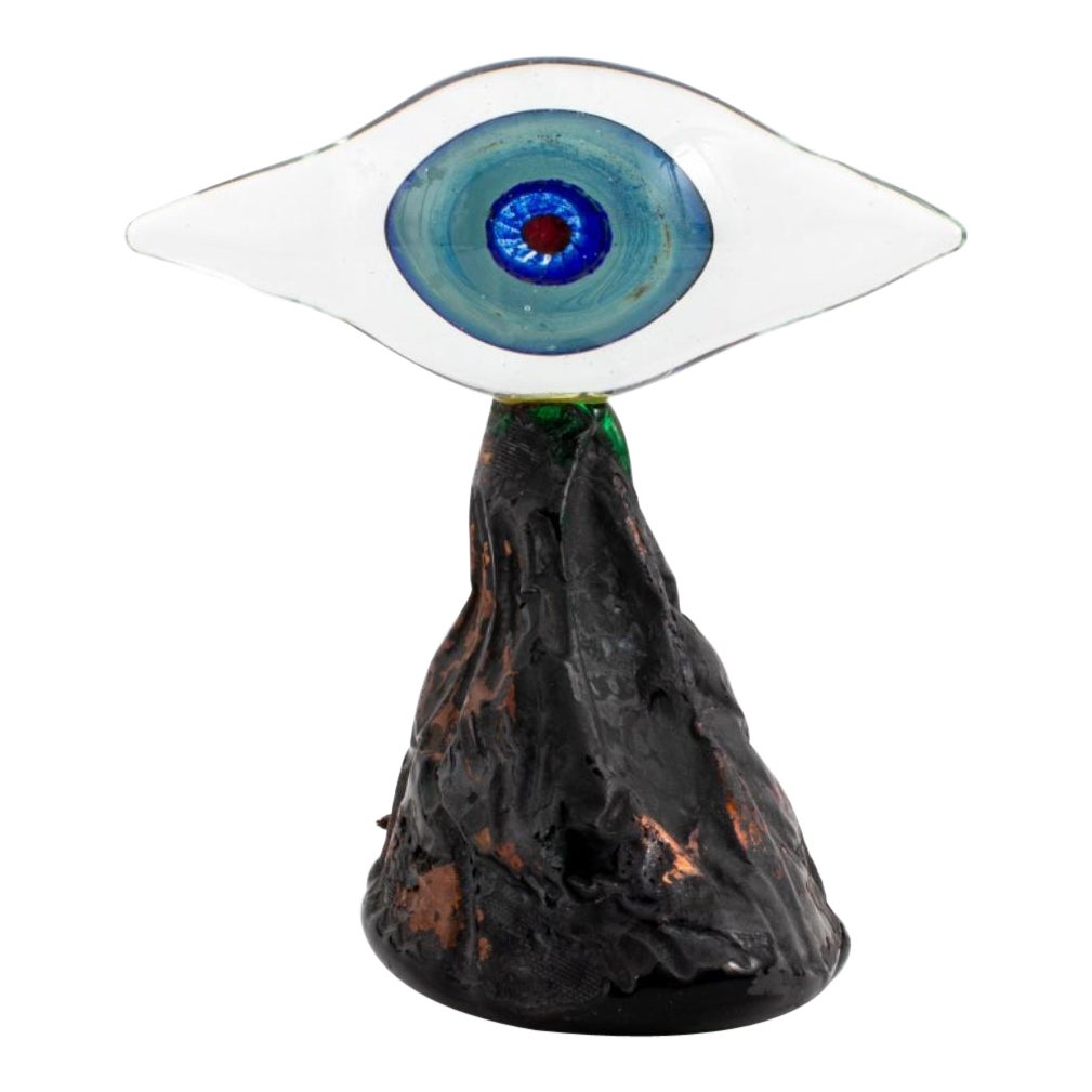 Daisuke Shintani Blown Glass Eye Sculpture For Sale