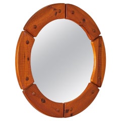 Round Pine Mirror