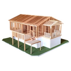 Vintage Architectural Model of Timber Framed House