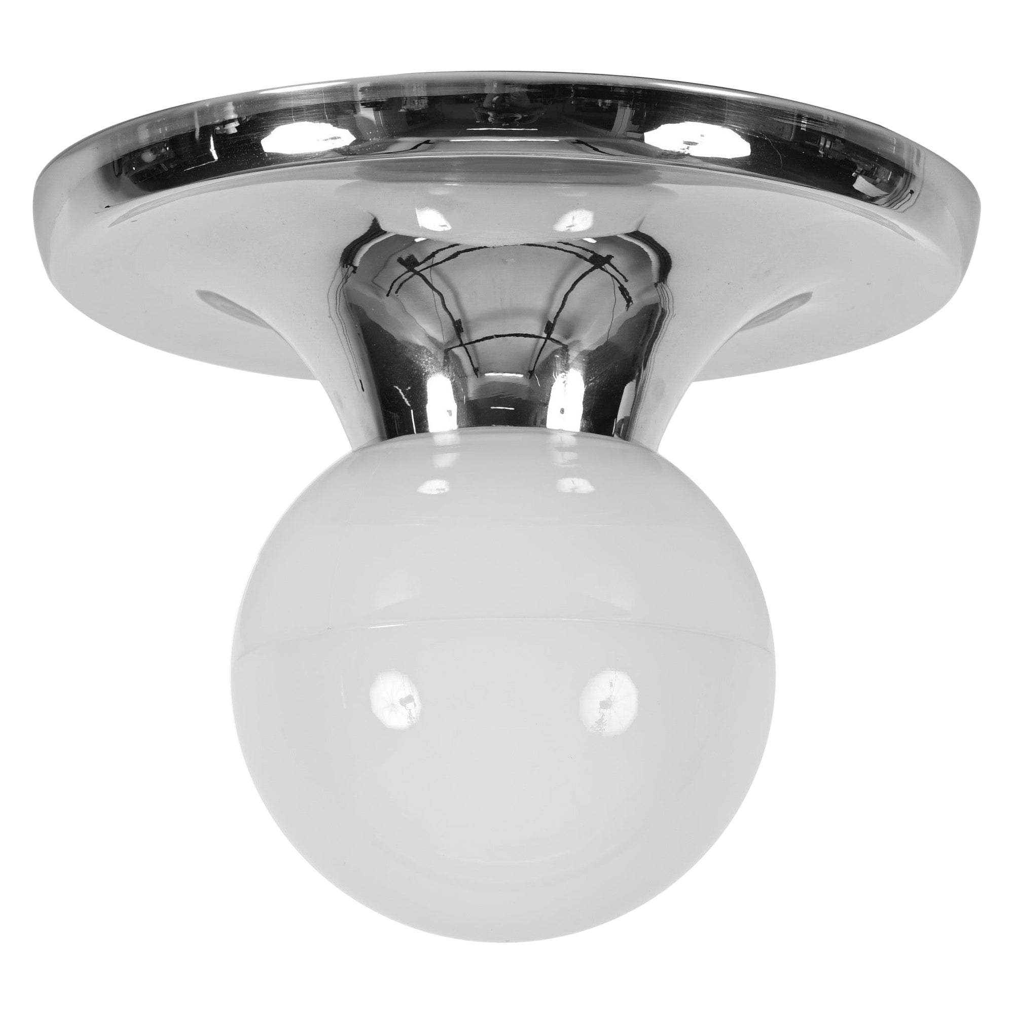 Applique italienne Castiglioni « Light Ball » en métal chromé du milieu du siècle dernier pour Flos, années 1960 en vente