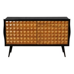 Midcentury Cherry Wood Italian Sideboard Credenza Buffet, 1960