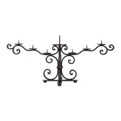 Vintage French Wrought Iron Candelabra