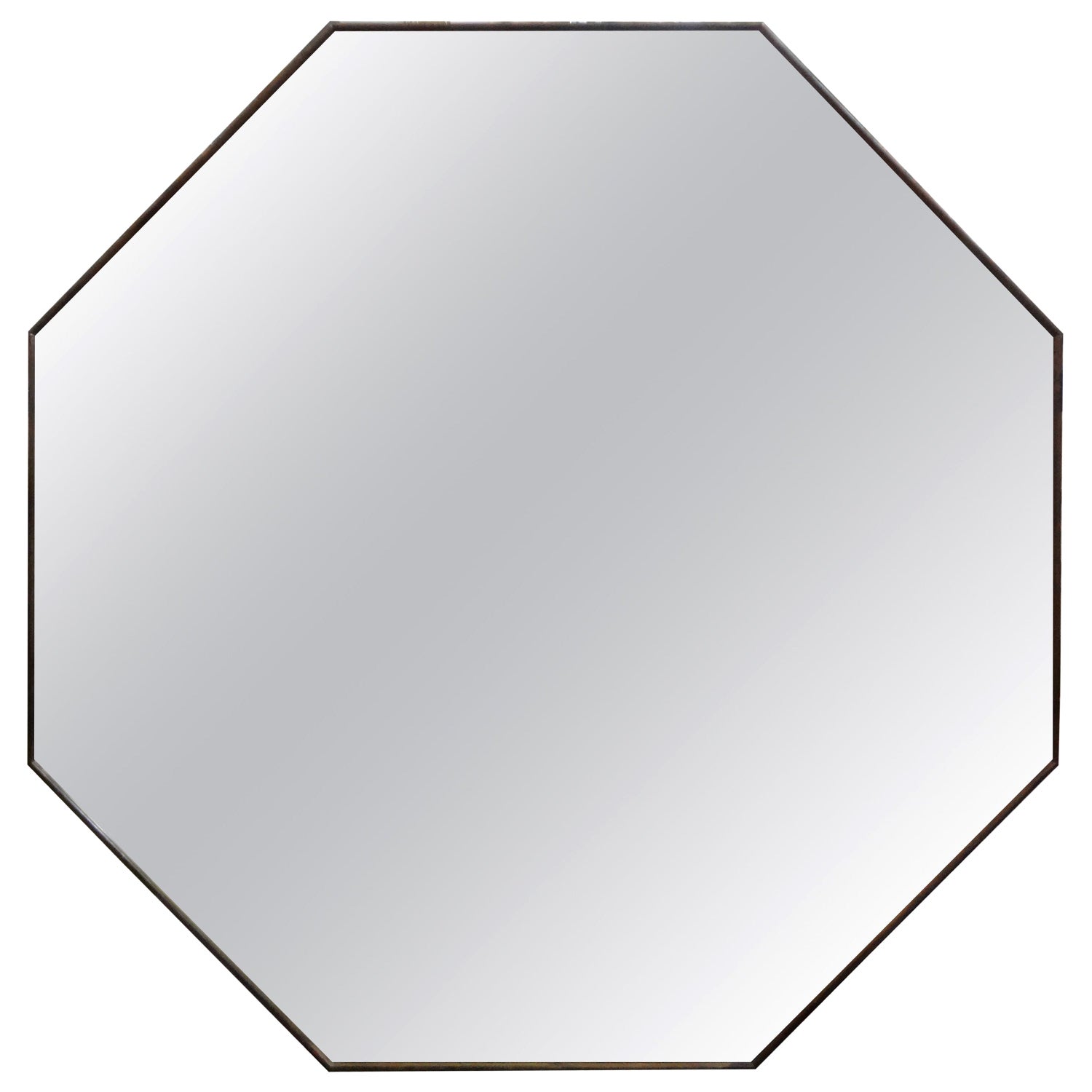Modernist Geometric Shield Form Octagonal Geometric Mirror with Chrome  Detailing — High Style Deco
