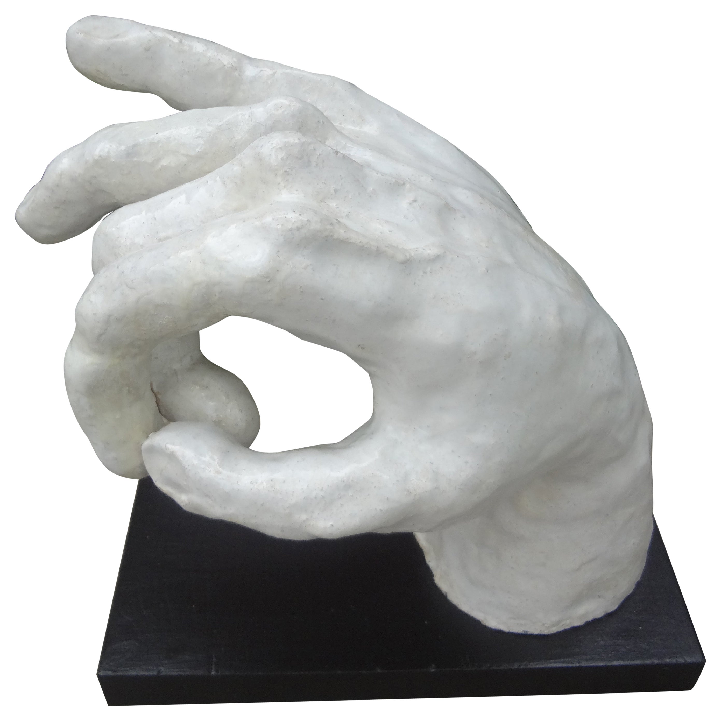 Sculpture italienne vintage en terre cuite émaillée faite à la main