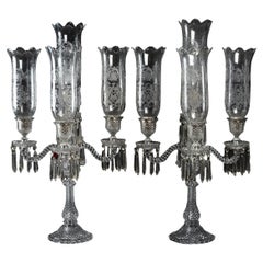 Important Pair of Candlesticks of the House of Baccarat