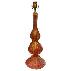 Lampe de table en verre de Murano par Seguso