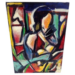Used Carol Bertrand Mid-Century Modern Abstract of a Woman