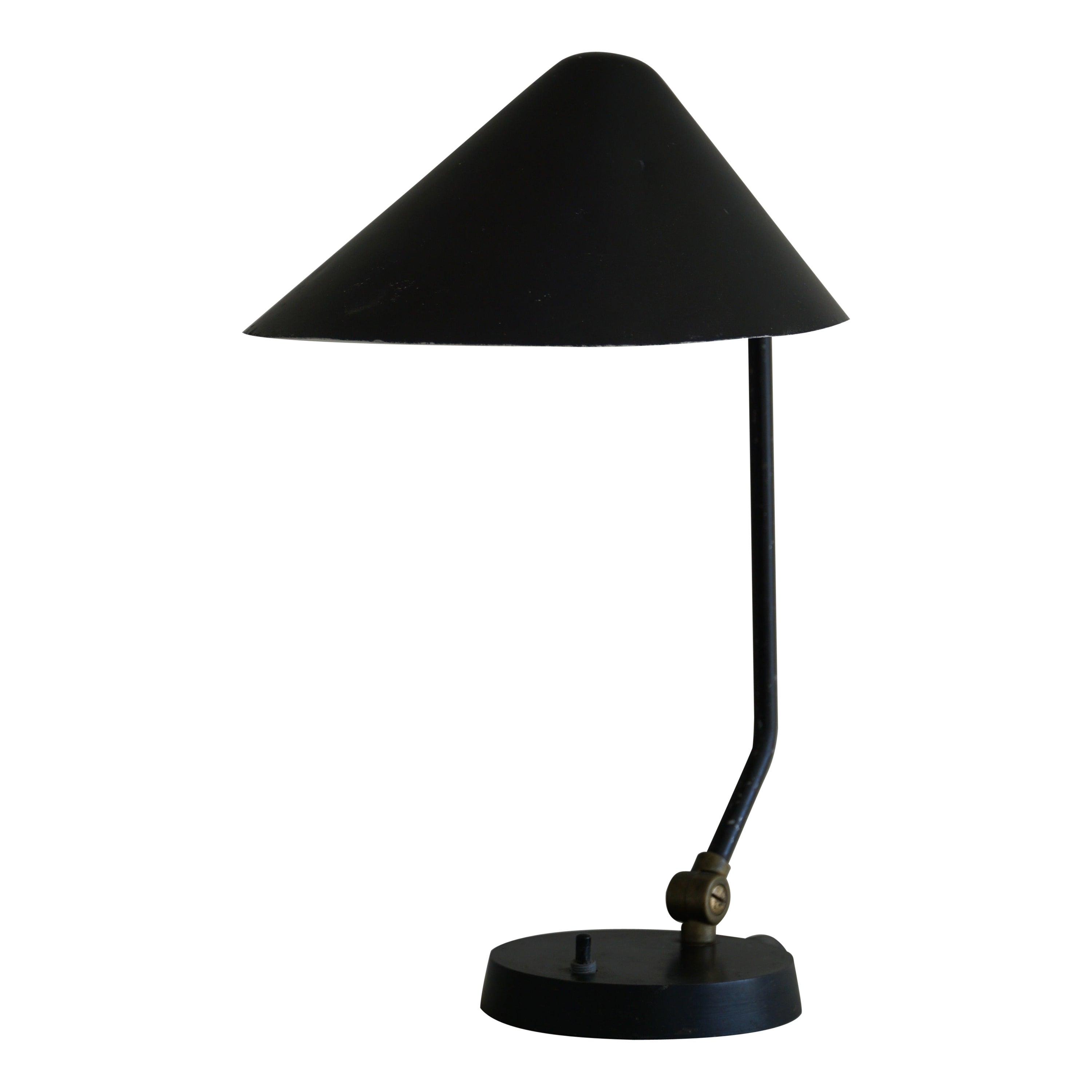 Danish Modern Adjustable Table Lamp in Metal, Made by Louis Poulsen, 1950s For Sale
