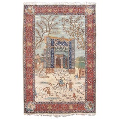 Persischer Täbris-Gemäldeteppich, um 1960