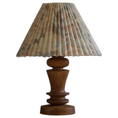 Midcentury Scandinavian Modern Organic Table Lamp in Solid Oak, 1960s