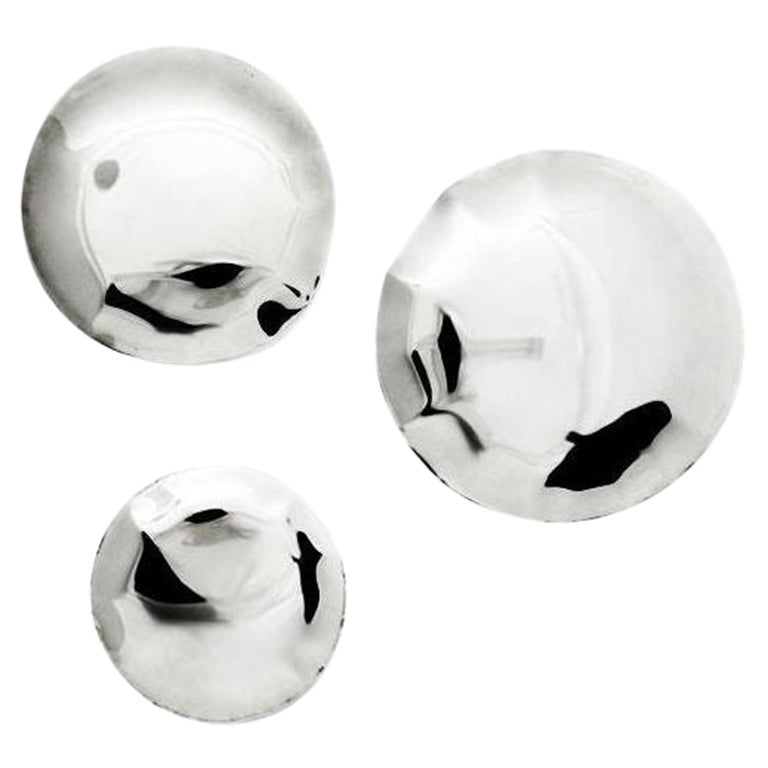 Set of 3 Stainless Steel Pin Wall Decor by Zieta For Sale