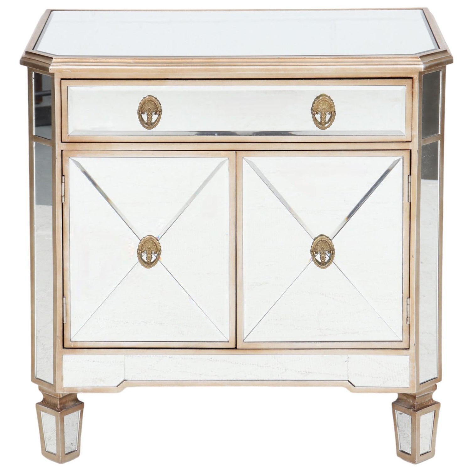 Hollywood Regency Mirrored Cabinet