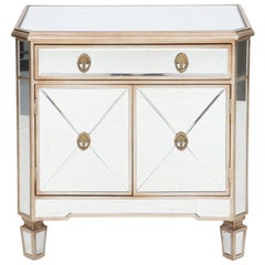 Hollywood Regency Mirrored Cabinet