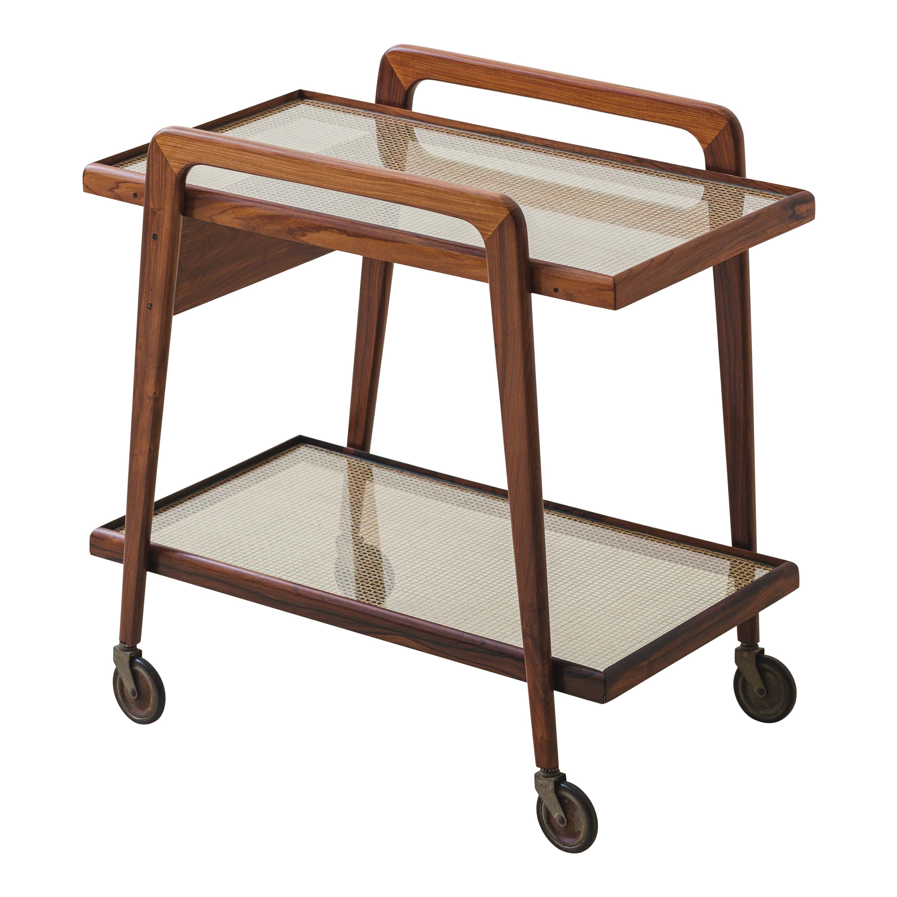 Cane Bar Cart by Carlo Hauner and Martin Eisler, 1950s, Forma S.A., Brazil