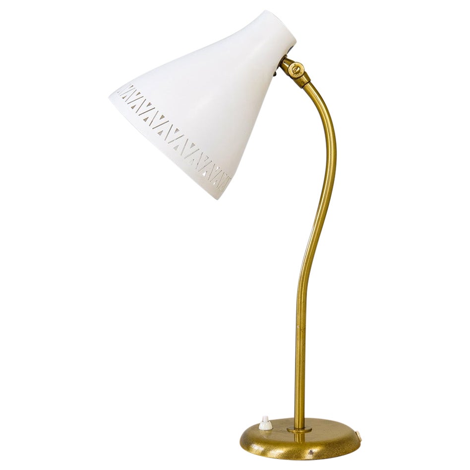 Midcentury Modern Rare Adjustable Table Lamp Böhlmarks, 1940s, Sweden For Sale