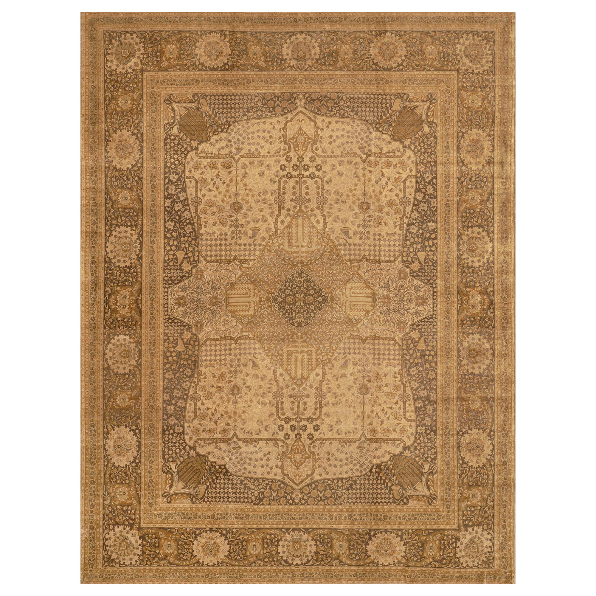 Late 19th Century Antique Turkish Sivas Wool Rug For Sale