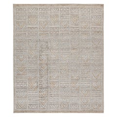 Rug & Kilims Teppich im skandinavischen Stil für drinnen und draußen mit grauem, geometrischem Muster