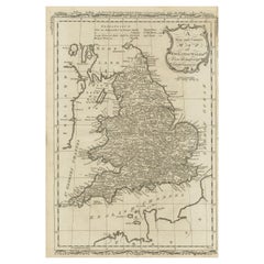 Originale antike Karte von England und Wales