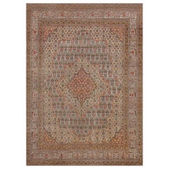 Ende des 19. Jahrhunderts Traditionelle Wolle Handgewebt  Persischer Täbris-Teppich