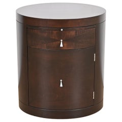 Baker Furniture Modern Art Deco Mahogany Bedside Table, Newly Refinished
