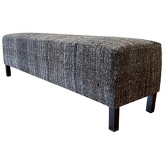 Custom Made Antique Turkish Rug Cocktail Ottoman