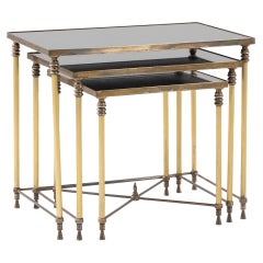 20th Century French Metal Nesting Tables, a Set