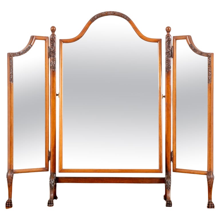 Queen Anne Triple Mirror Dressing Mirrors For Sale at 1stDibs