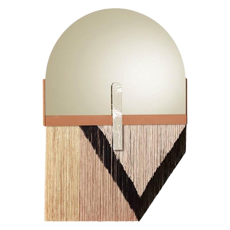 Souk-Spiegel Schwarz, Estremoz Weiß mit gealtertem Spiegel und poliertem Spiegel