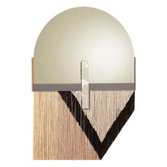 Souk-Spiegel Schwarz, Estremoz Weiß mit gealtertem Spiegel und Nickel