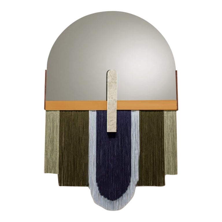 Souk Mirror Moss, Estremoz White with Gris Mirror and Satin Brass For Sale