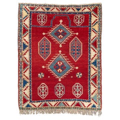 Tapis de prière Kazak antique, 19e siècle