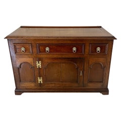 Unusual Antique George III Quality Oak Dresser Base
