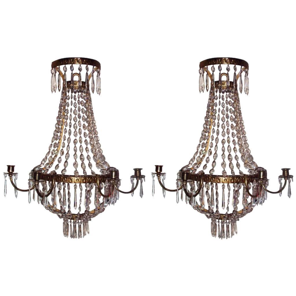 Pair of Large Neoclassic Sconces