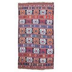 Antiker persischer Veramin-Kelim-Teppich, spätes 19. Jahrhundert