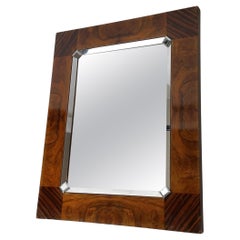Cool Art Deco Wall Mirror in Walnut from the, 1920s