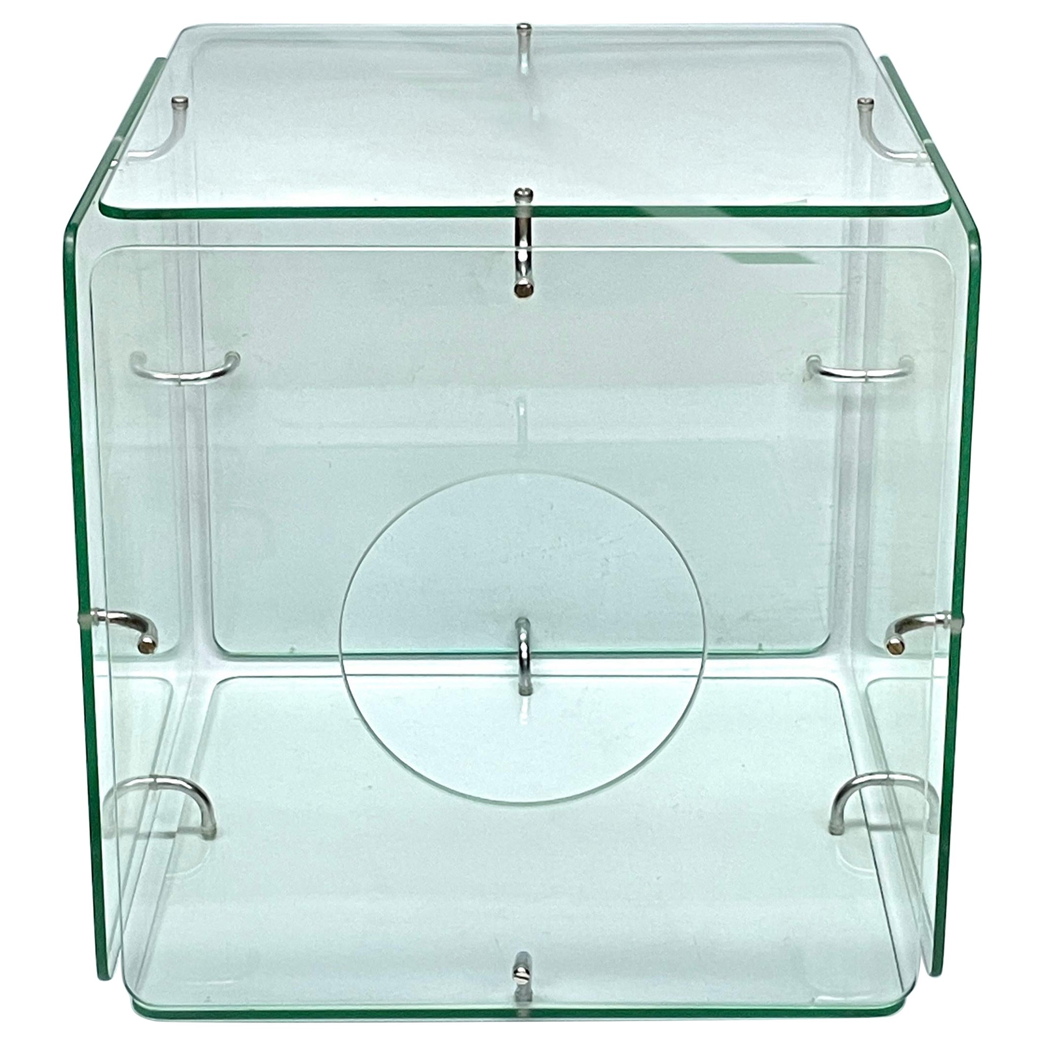 Pair of Glass Cube Tables by Gerald McCabe at 1stDibs cube glass