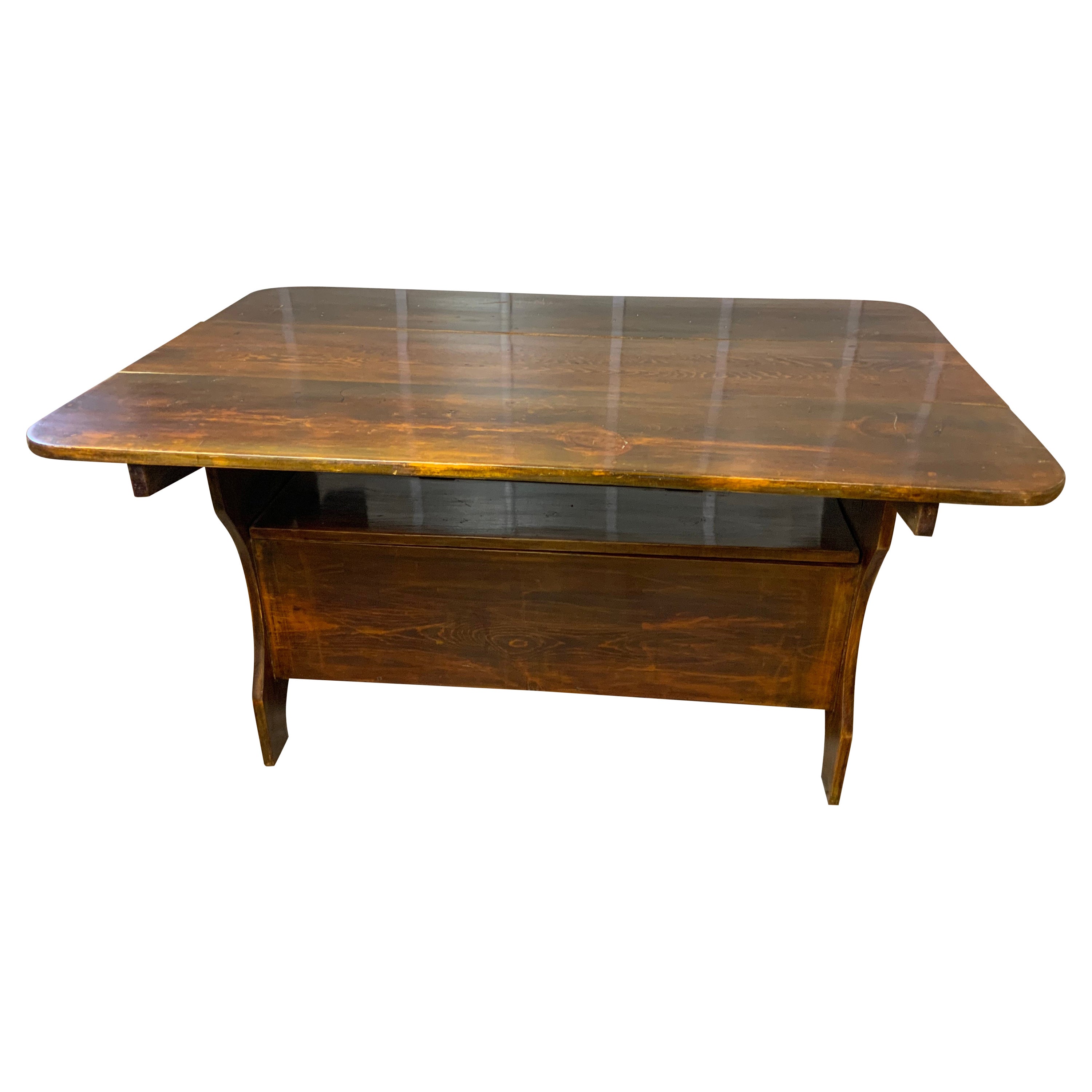 Pine Primitive Hutch Table For Sale