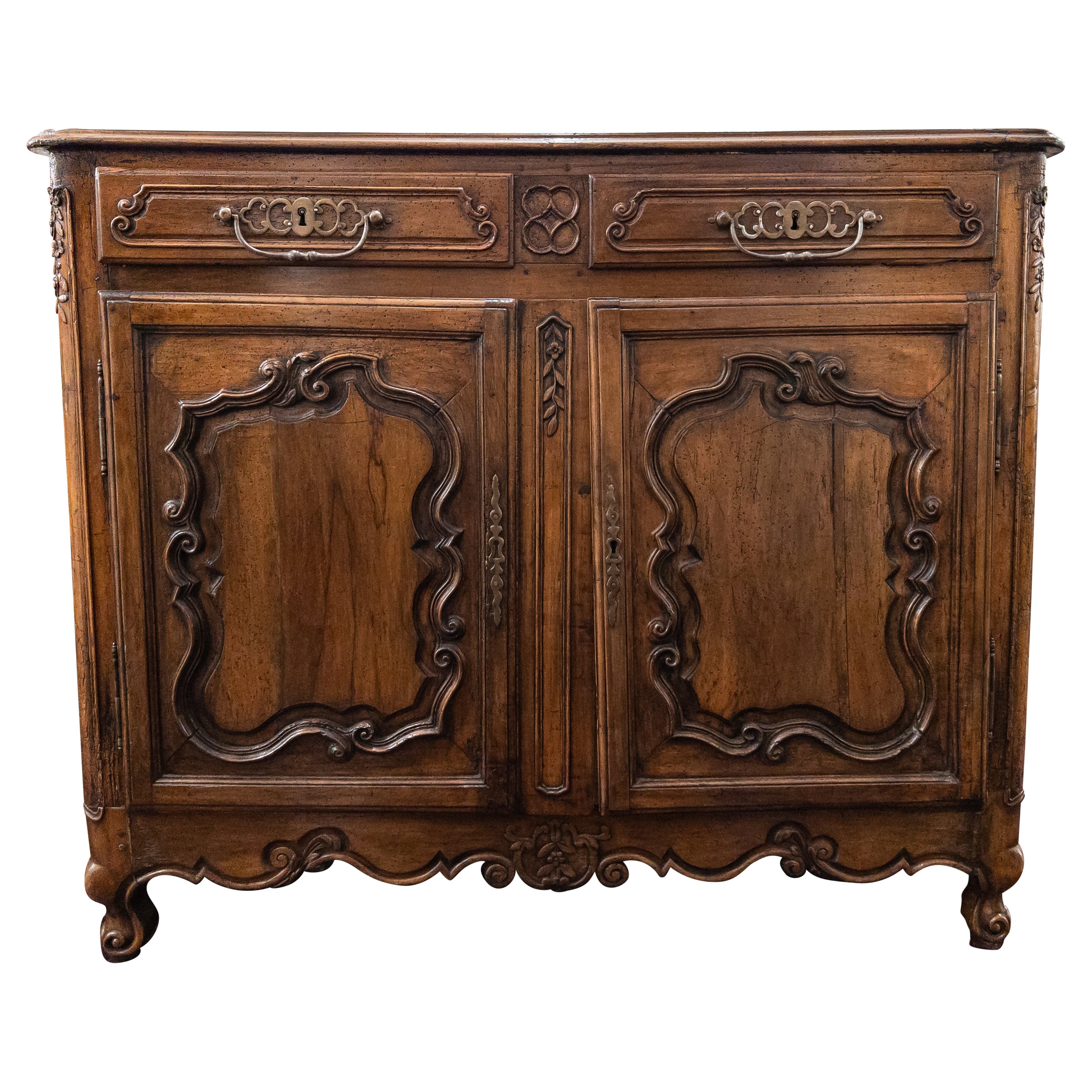 18th Century French Walnut Buffet For Sale