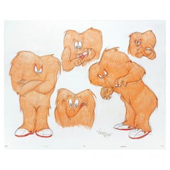 Five Original Drawings of Gossamer, Signed by Virgil Ross