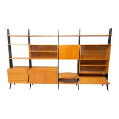 Midcentury Wall Shelf System 1960s, Czechoslovakia